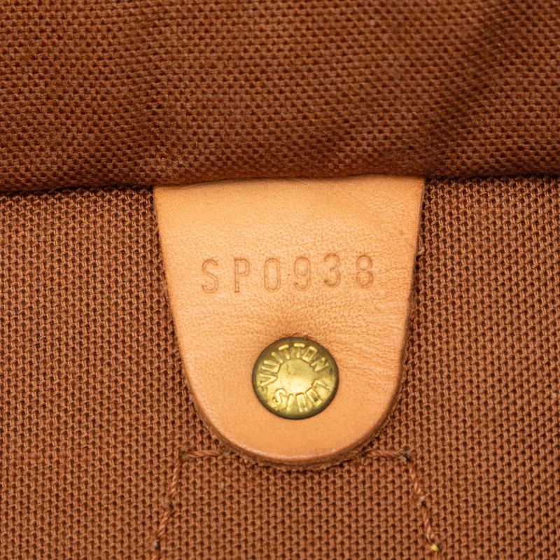 Louis Vuitton Monogram Speedy 40 Boston Bag Brown Leather — view 6