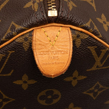 Louis Vuitton Monogram Speedy 40 Boston Bag Brown Leather — view 5
