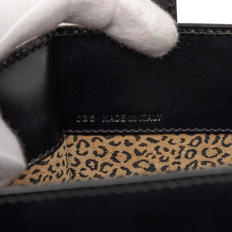 Cartier Tote Shoulder Bag Black Leather — view 7