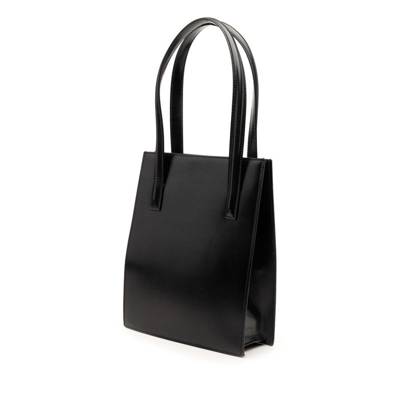 Cartier Tote Shoulder Bag Black Leather — view 2