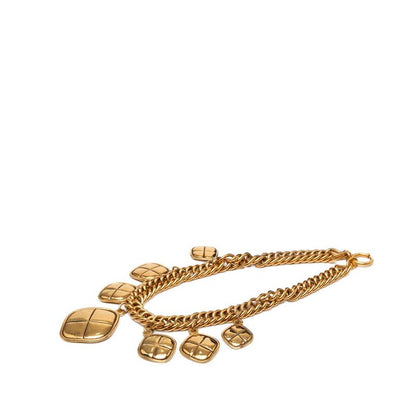 Chanel Quilted Vintage Necklace Gold Plating — view 4