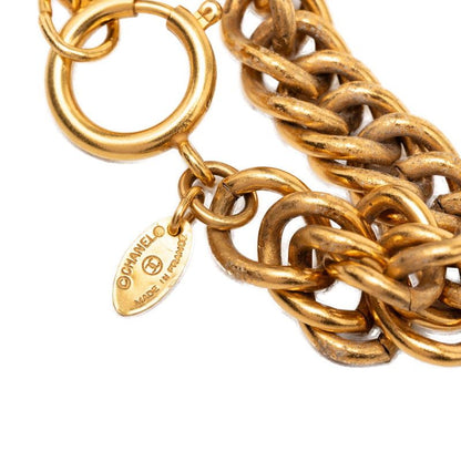 Chanel Quilted Vintage Necklace Gold Plating — view 6