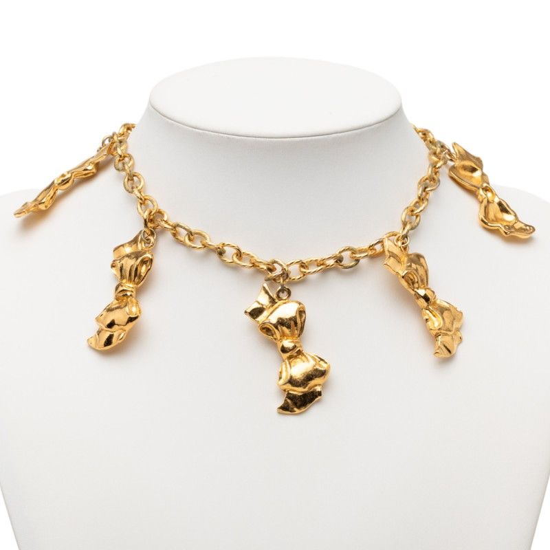 Chanel Vintage Pendant Necklace Gold Plating