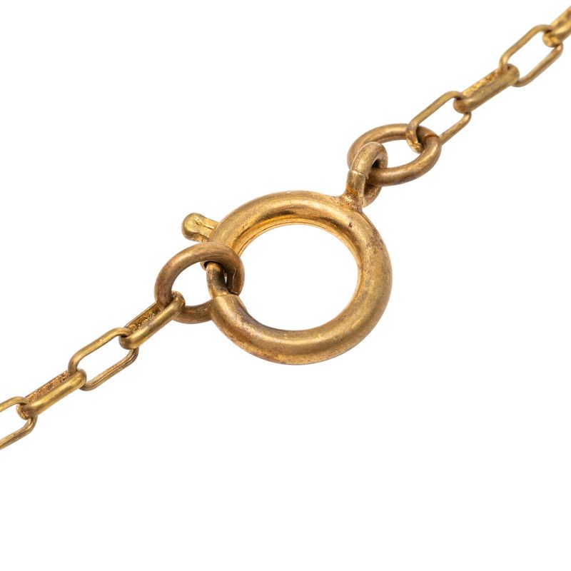 Chanel CC Logo Vintage Pendant Necklace Gold Plating — view 4