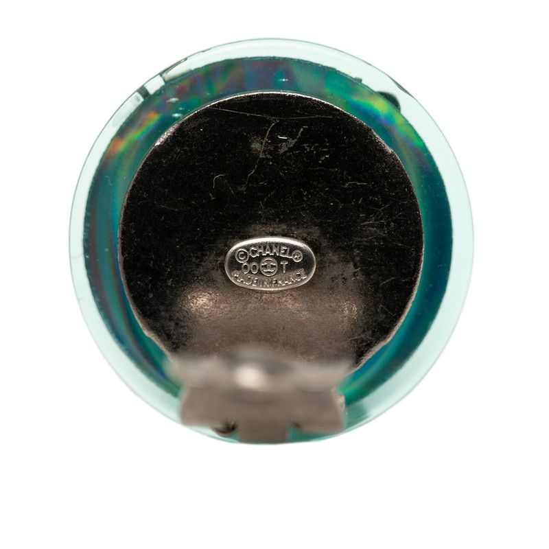 Chanel Logo Earrings 00 Blue Plastic — view 3