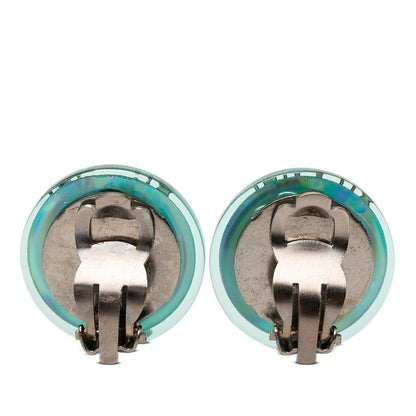Chanel Logo Earrings 00 Blue Plastic — view 2