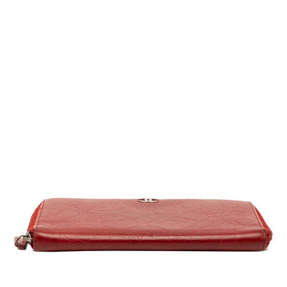 Chanel CC Logo Wallet Red Leather — view 3
