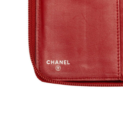 Chanel CC Logo Wallet Red Leather — view 8