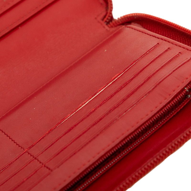 Chanel CC Logo Wallet Red Leather — view 5