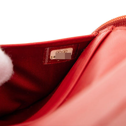 Chanel CC Logo Wallet Red Leather — view 7