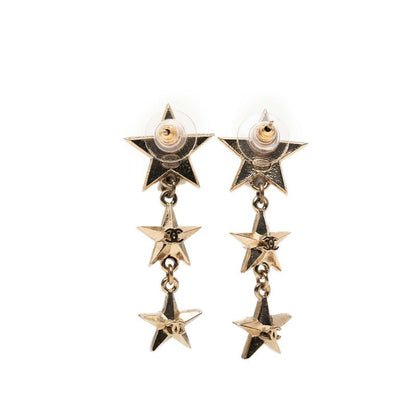 Chanel CC Logo lestar 3 Earrings Gold Plating — view 2