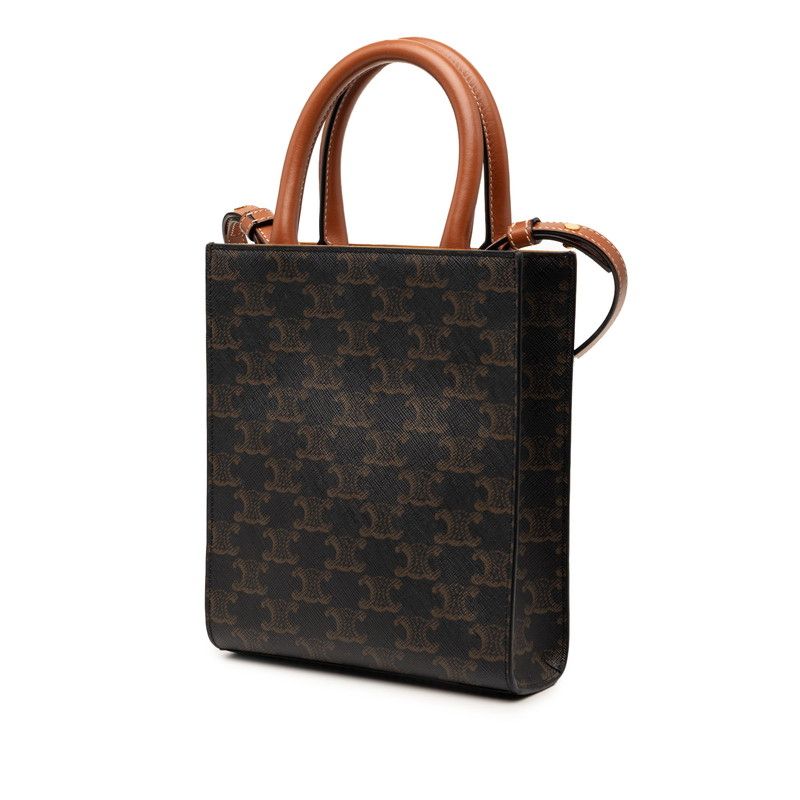 Celine Seri 2-Way Shoulder Bag Brown Black Leather — view 2