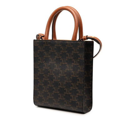 Celine Seri 2-Way Shoulder Bag Brown Black Leather — view 2