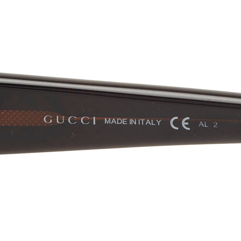 Gucci Interlocking Brown Plastic Eyewear — view 5