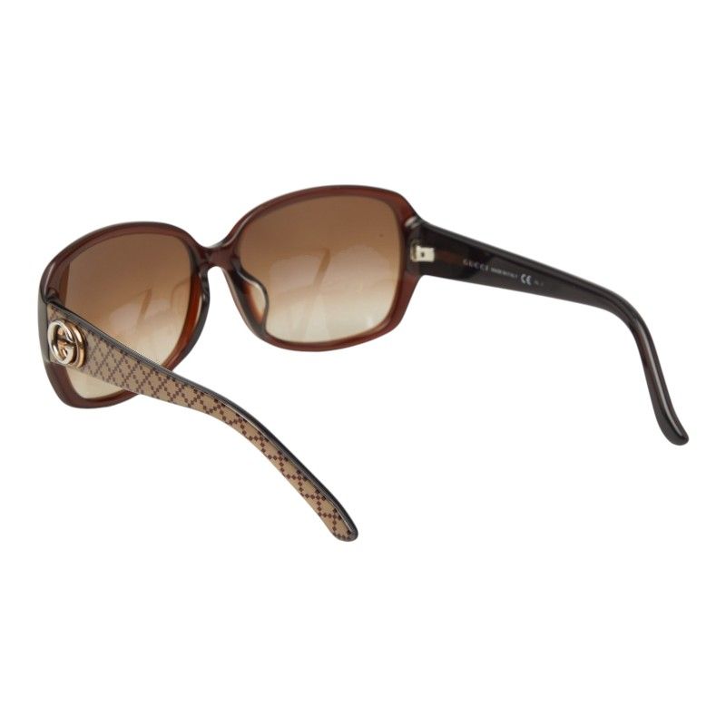 Gucci Interlocking Brown Plastic Eyewear — view 2