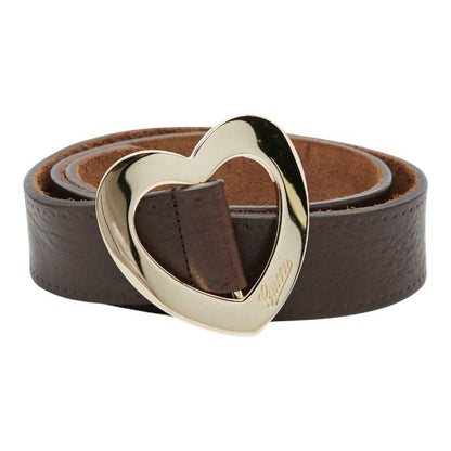 Gucci Heart Buckle leto 32 Brown Leather Belt