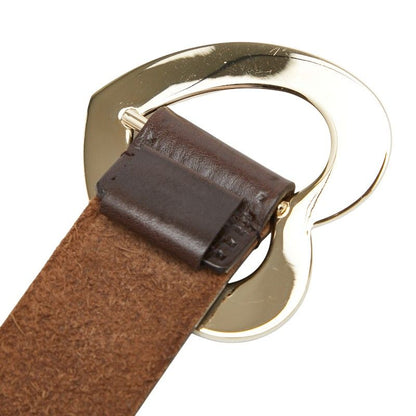 Gucci Heart Buckle leto 32 Brown Leather Belt — view 5