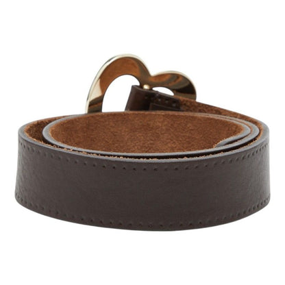 Gucci Heart Buckle leto 32 Brown Leather Belt — view 3