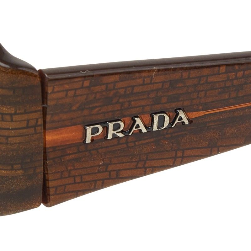 Prada Logo Brown Plastic 1 Eyewear — view 4