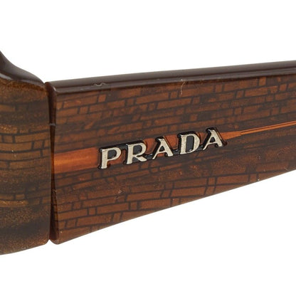 Prada Logo Brown Plastic 1 Eyewear — view 4