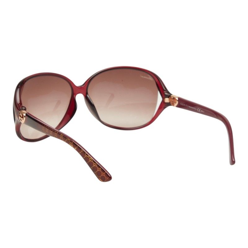 Gucci Interlocking Heart Bordeaux Plastic Eyewear — view 2