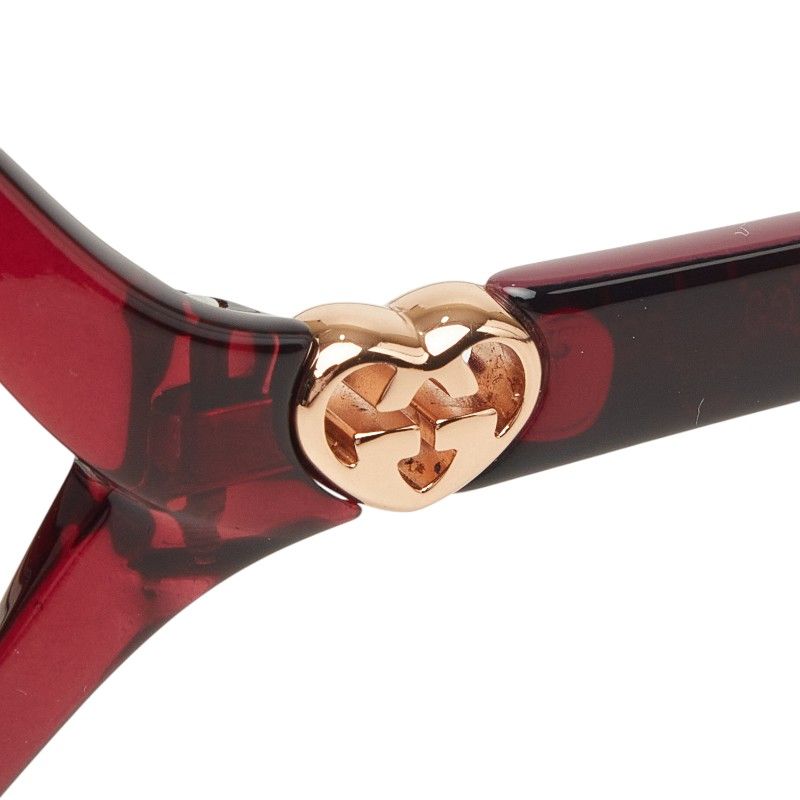 Gucci Interlocking Heart Bordeaux Plastic Eyewear — view 4