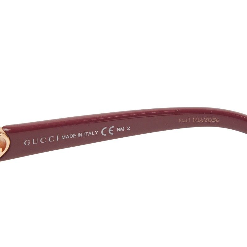 Gucci Interlocking Heart Bordeaux Plastic Eyewear — view 5