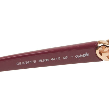 Gucci Interlocking Heart Bordeaux Plastic Eyewear — view 6