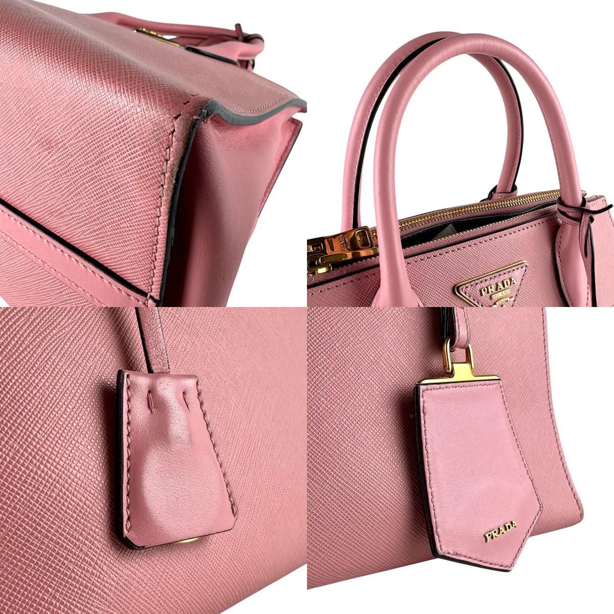 Prada Handbag Saffiano Leather Tote Pink — view 9