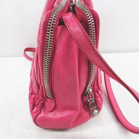 Miu Miu Mala 2-Way ShawleBag Pink Leather Handbag — view 3