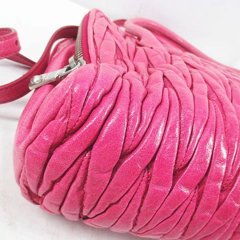 Miu Miu Mala 2-Way ShawleBag Pink Leather Handbag — view 6
