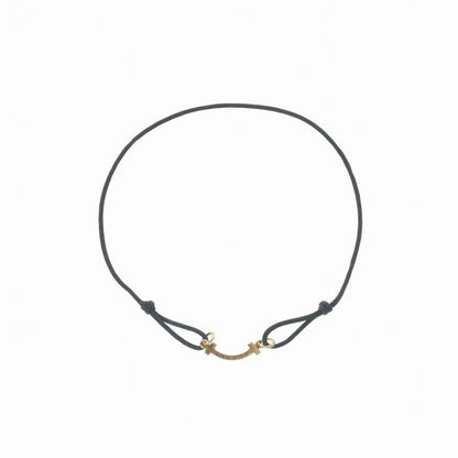 Tiffany & Co T Smile Bracelet 18k Yellow Gold Black — view 3