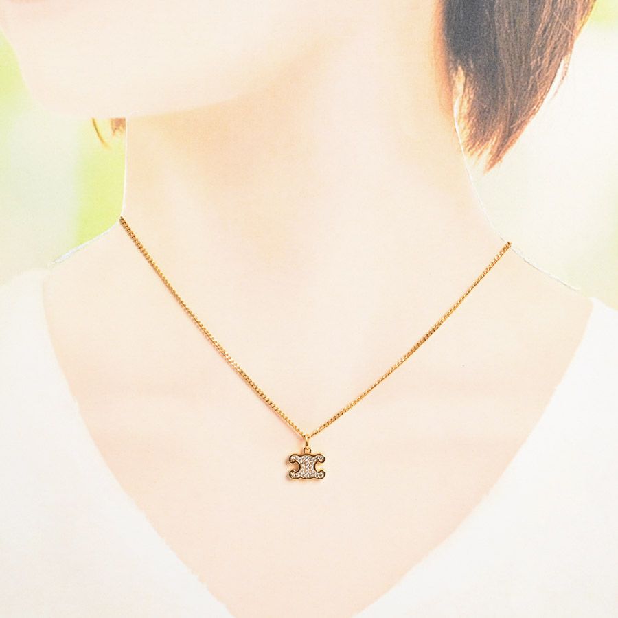 Celine Necklace Triomphe Rhinestone — view 5