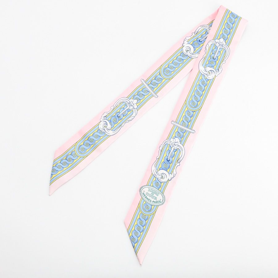 Hermes Scarf Twilly Scarves Pink — view 2