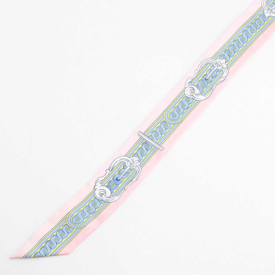 Hermes Scarf Twilly Scarves Pink — view 3