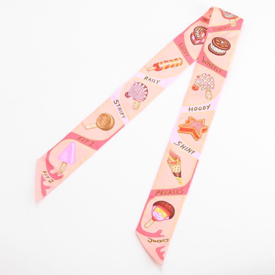 Hermes Scarf Twilly Scarves Pink — view 2
