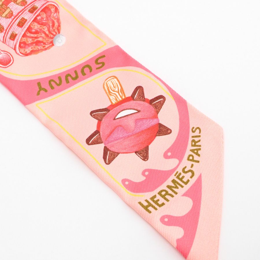 Hermes Scarf Twilly Scarves Pink — view 4