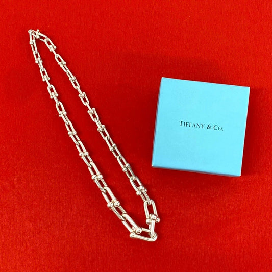 Tiffany & Co Graduated Link 925 Sterling Silver Necklace