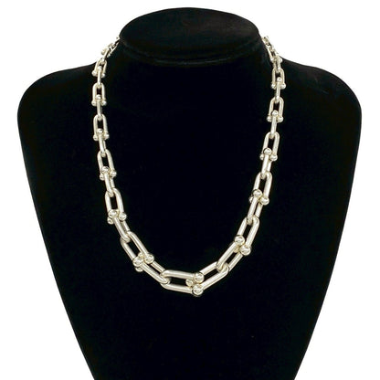 Tiffany & Co Graduated Link 925 Sterling Silver Necklace — view 2