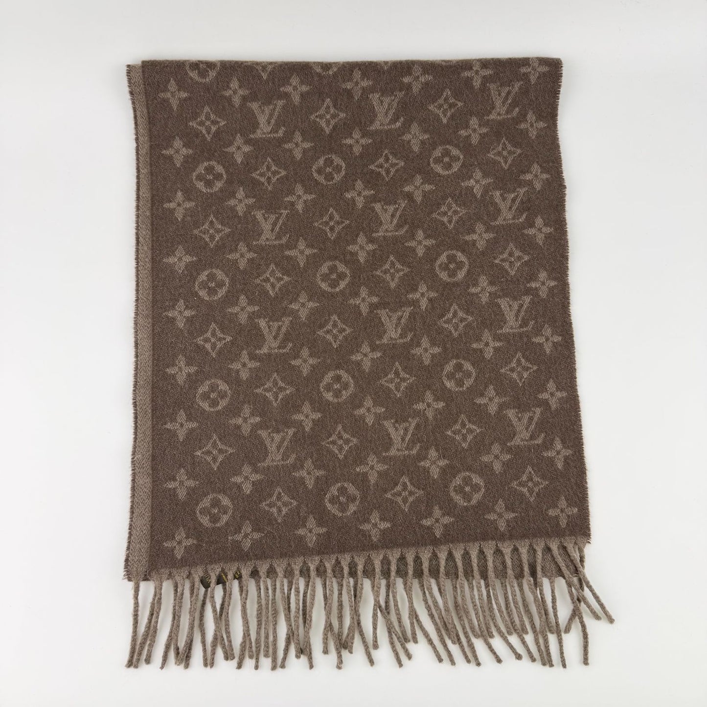 Louis Vuitton Echarpe Monogram Gradient Cashmere Brown Vintage — view 3