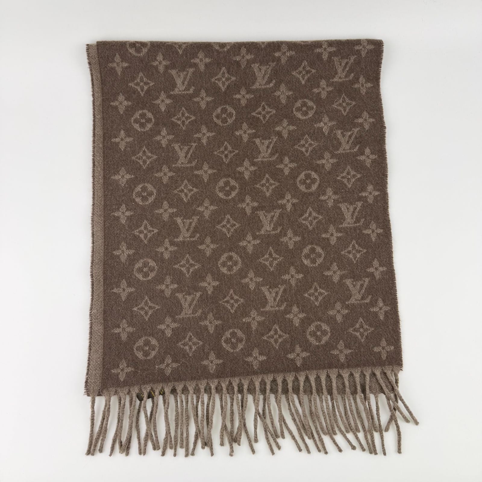 Louis Vuitton Echarpe Monogram Gradient Cashmere Brown Vintage — view 3