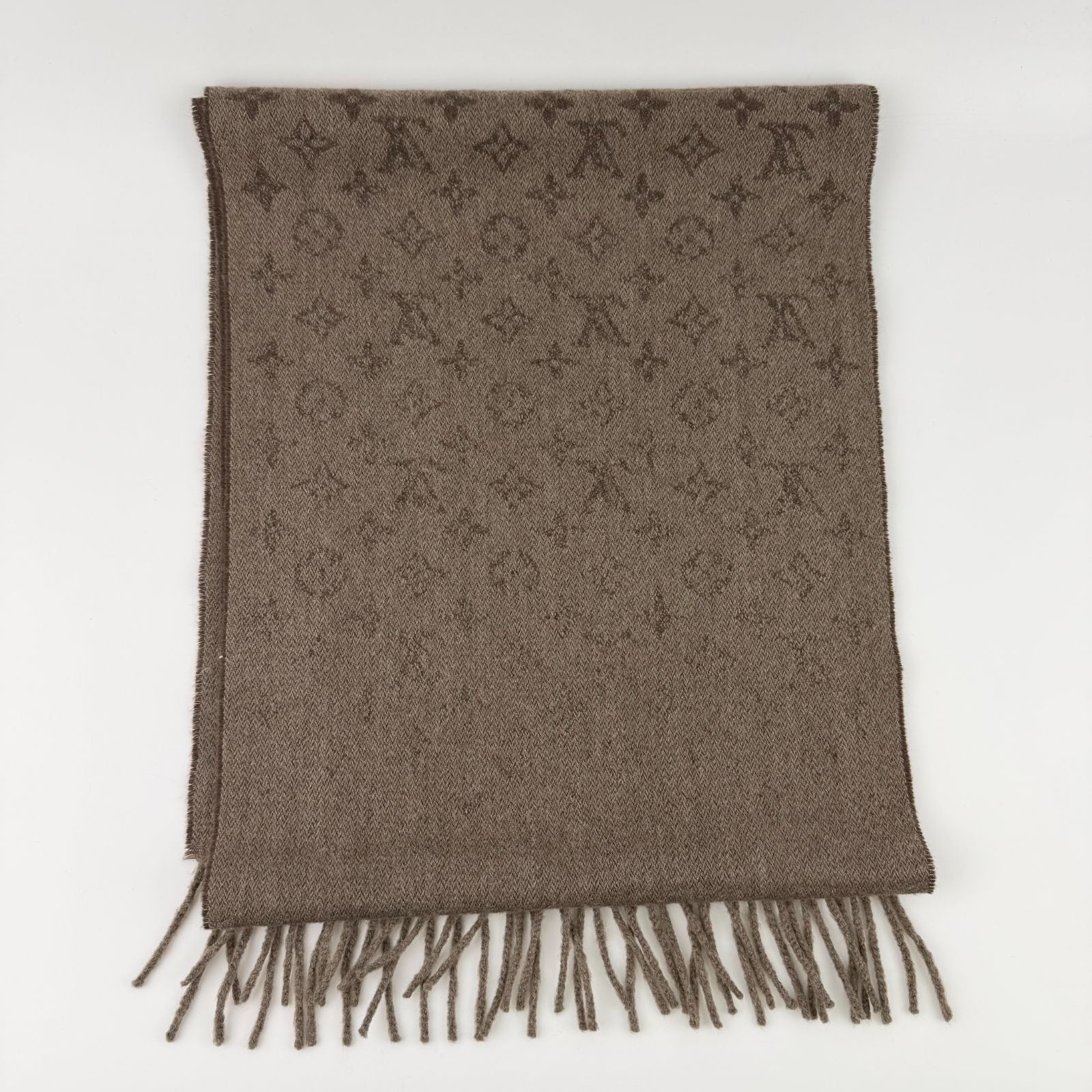 Louis Vuitton Echarpe Monogram Gradient Cashmere Brown Vintage — view 7