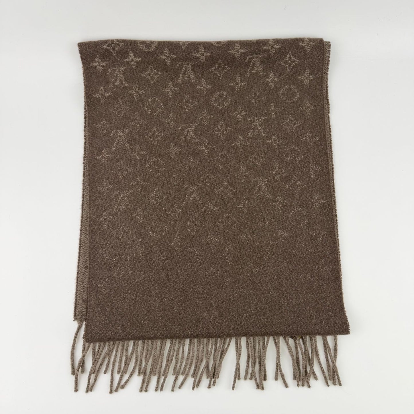 Louis Vuitton Echarpe Monogram Gradient Cashmere Brown Vintage — view 2