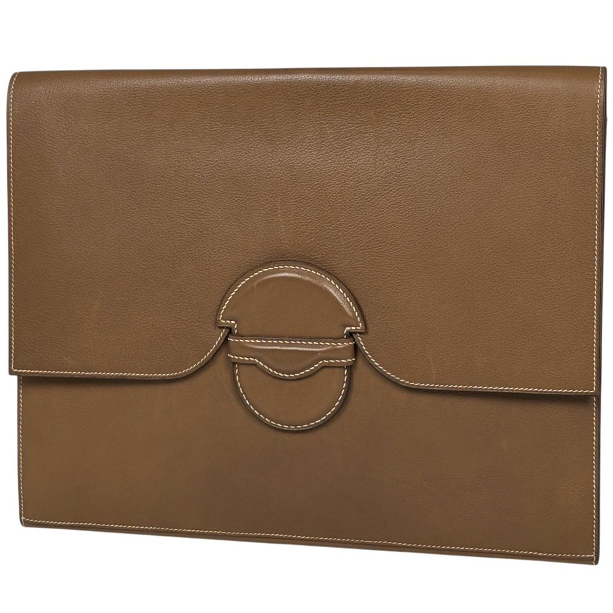 Hermes Clutch Leather Brown