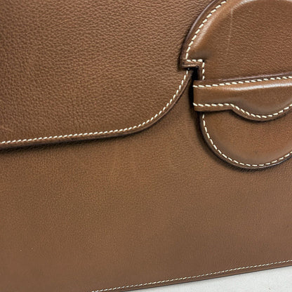 Hermes Clutch Leather Brown — view 4