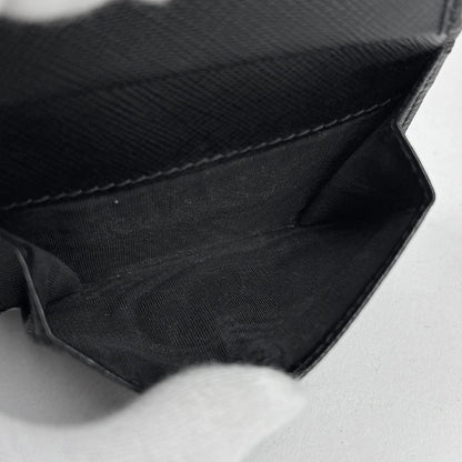 Prada Logo Wallet Coin Purse Leather — view 5