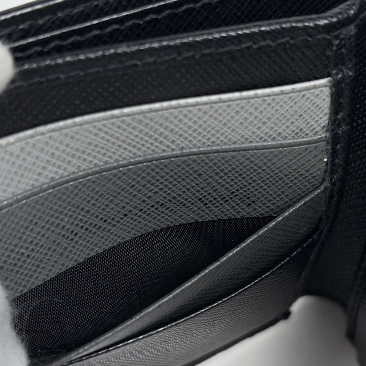 Prada Logo Wallet Coin Purse Leather — view 4