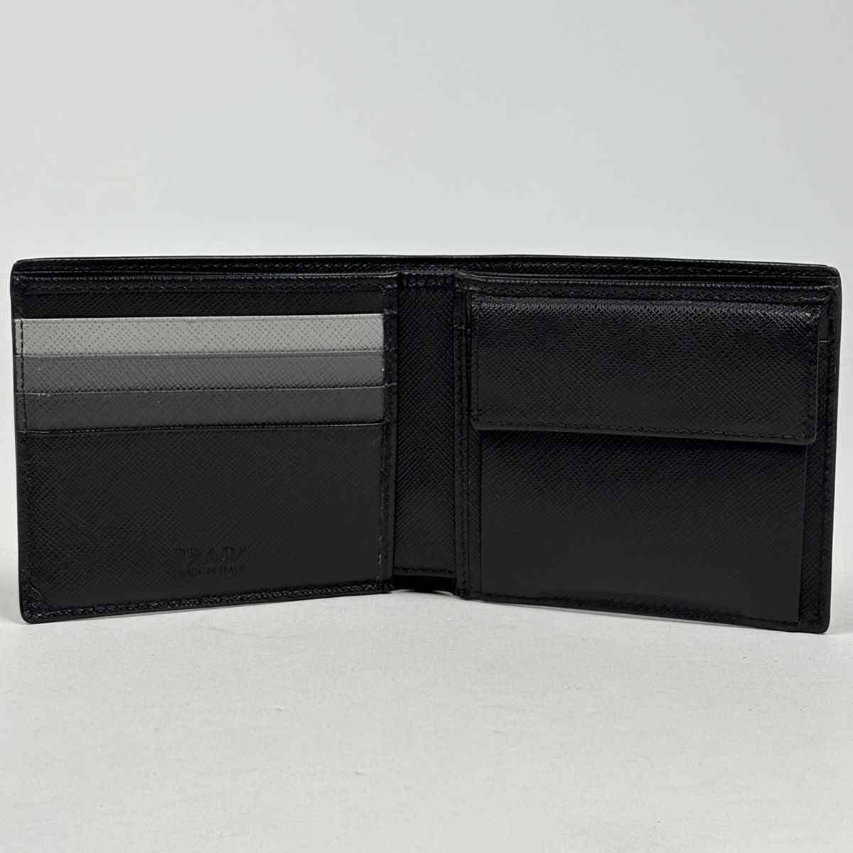 Prada Logo Wallet Coin Purse Leather — view 6