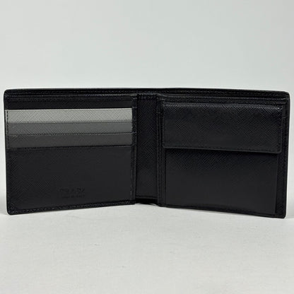Prada Logo Wallet Coin Purse Leather — view 6