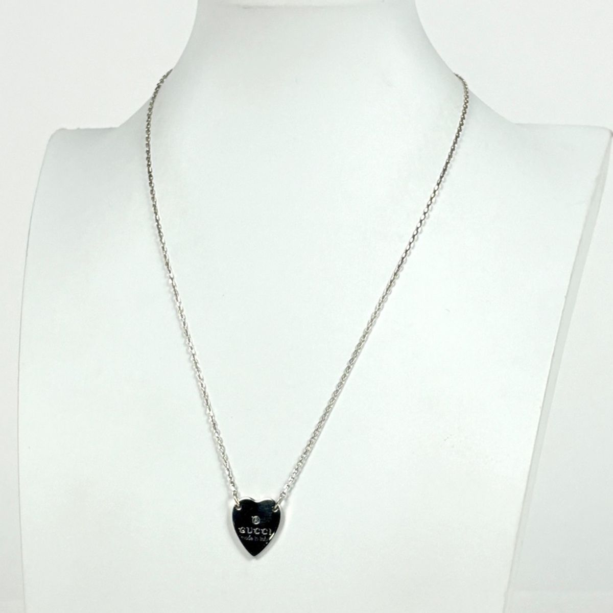 Gucci Heart Necklace Pendant 925 Sterling Silver — view 4